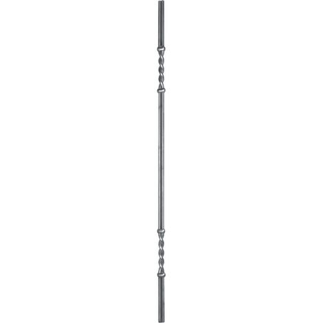 Barreau double avec torsades - Hauteur 1000mm 2XØ10mm - Fer forgé - À souder - DECO FER FORGE