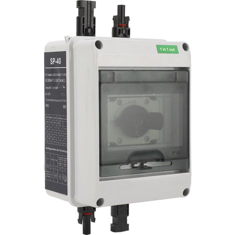 DC1000V 32A Solar-DC-Trennschalter, Silberkontakte, PC 1 Eingang 1 Ausgang, PV-DC-Isolatorschalter für Wechselrichter-Kombinationsbox (1/5)