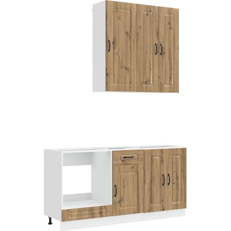 Kücheneinheit KALMAR 5 stk. Artisan-Eiche Holzwerkstoff vidaXL (1/5)