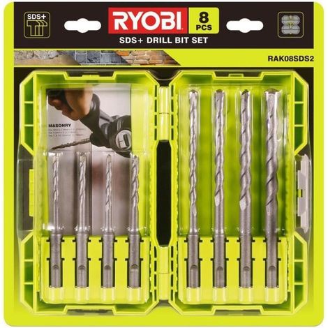 RYOBI Coffret empilage 8 forets SDSPLUS RAK08SDS2 (1/3)