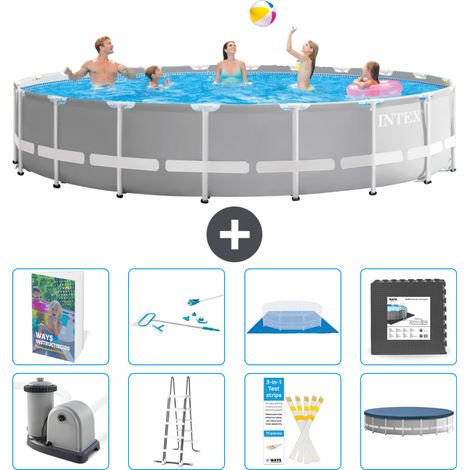 Intex Piscine Prism Frame Ronde - 610x132 cm - 9-pièces S565 (1/4)
