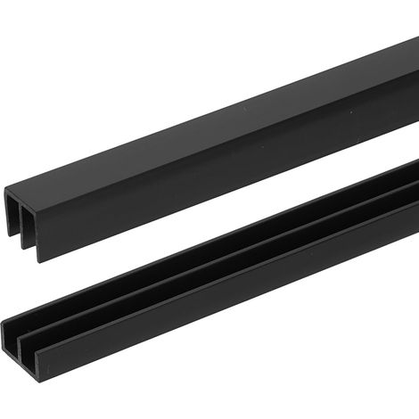 Sliding Door Rail Set Suitable for 3.8mm Thick Panels, Top and Bottom Plastic Sliding Rail for Cupboard, Window or Display Case Door (40 (1/5)