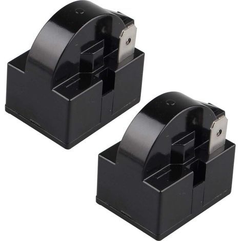 Lot de 2 relais de démarrage PTC 15 Ohm 220 V à une broche PTC pour réfrigérateur congélateur et compresseur Noir（1 pied） (1/4)