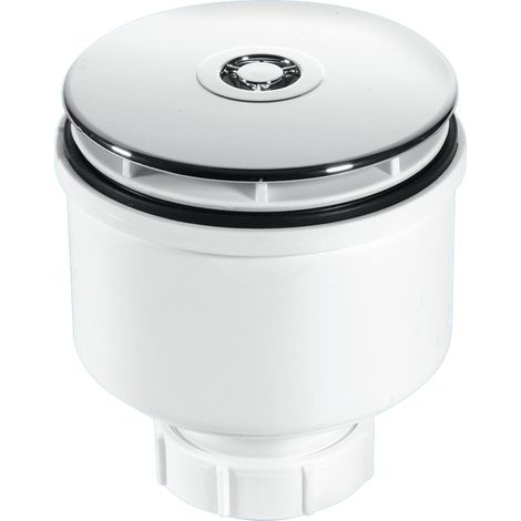 McAlpine ST90CB10-V 90mm x 50mm Water Seal Shower Trap with 2" Universal Vertical Outlet with removable 110mm Flange. (1/3)