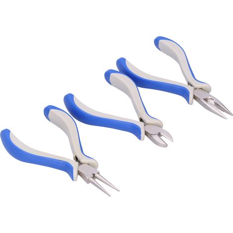 Kit de pinces à bec rond et à bec fin, outils portables pour la fabrication de bijoux : coupe, enroulement et serrage manuels (1/5)