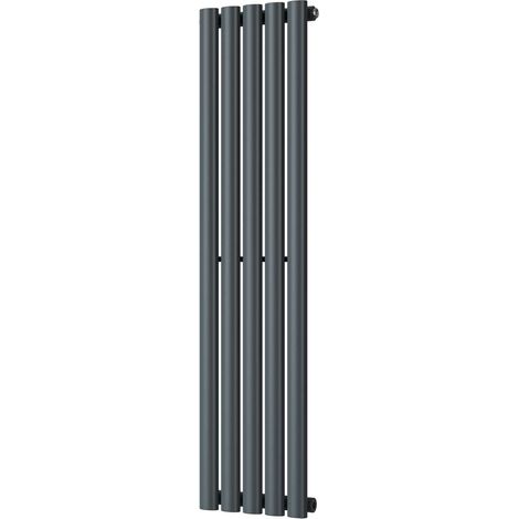 Omeara - Anthracite Vertical Radiator H1200mm x W290mm Single Panel