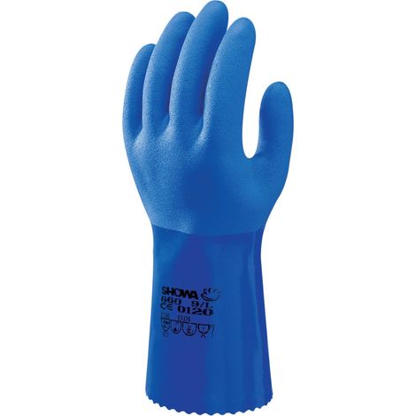 SHOWA 660, Rivestimento in PVC, Chimico, Blu, 8/M (1/5)