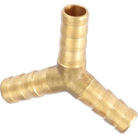 Raccord de tuyau en Y à 3 voies en laiton avec embout cannelé, pour air, eau et gaz, diamètre extérieur 8 mm, 4 pièces (1/5)