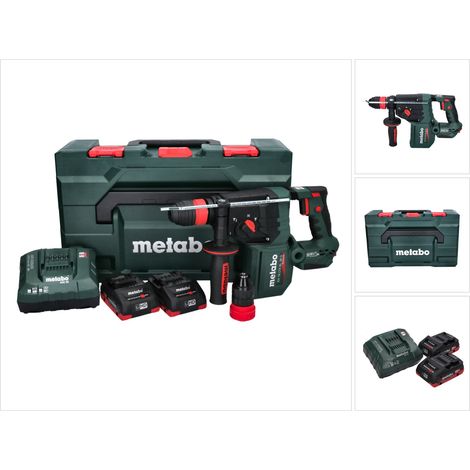 Metabo KH 18 LTX BL 28 Q Trapano a percussione a batteria 18 V 3 J SDS plus Brushless + 2x batteria 4,0 Ah + caricabatteria + metaBOX (1/5)
