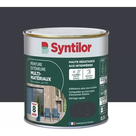 Peinture Multi-Matériaux Extérieure SYNTILOR Gris Anthracite 0,5 L (1/3)