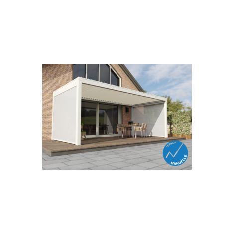 Store Latéral Zippé 3m Blanc Pour Pergola Bioclimatique Adossée O ORIAL Made in France (1/5)