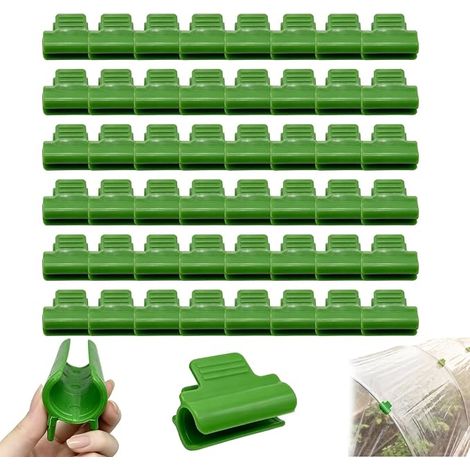 Clips 50 Pack 16mm and 32mm Green Cling Clips for Plastic Film Clips for Garden Greenhouses and Crops (1/5)