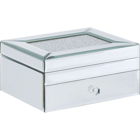 Trinket Box KOFI Glass Mirrored Silver (1/5)