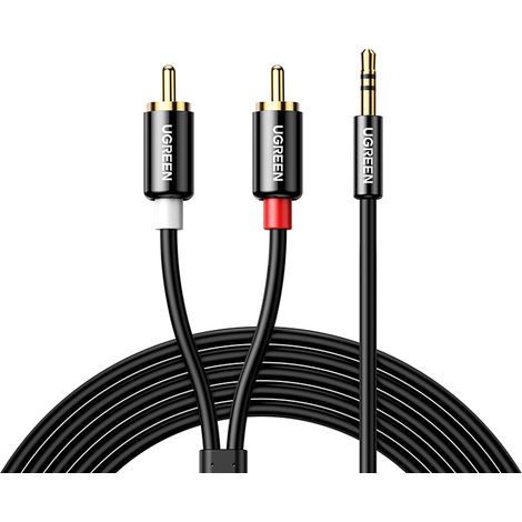 Câble câble audio mini jack 3,5 mm - 2x RCA 5m noir