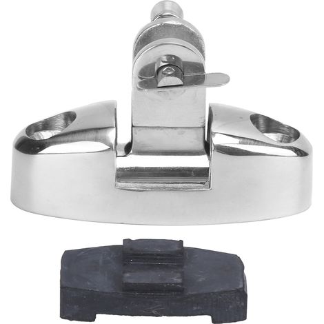 Charnière pivotante en acier inoxydable pour support de bimini bateau 70mm, montage sur pont avec axe amovible, 2 pièces (1/5)