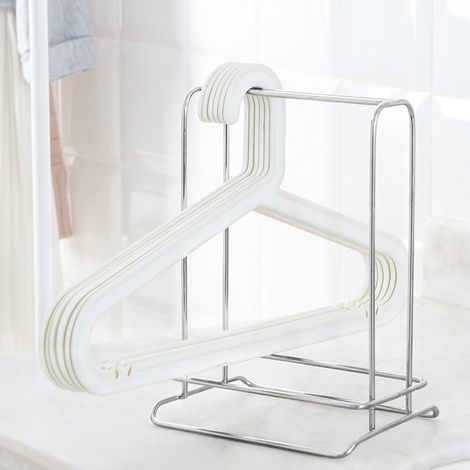 Portant à vêtements en acier inoxydable, portant à vêtements de bureau, portant à vêtements multifonctionnel et créatif pour la maison (comme illustré sur la photo) (1/5)