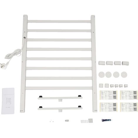 Chauffe-serviettes électrique, design autonome, chauffage rapide, BLANC, 220V, UE (1/2)