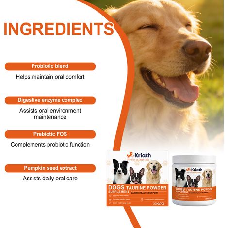 Taurine powder supplement for dogs, suitable for daily nutritional needs of dogs of all ages -- 200g -- BIEMMEDUE (1/5)