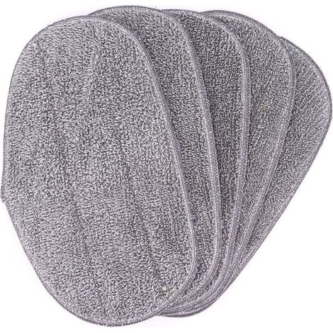 Lot de 5 Tampons de Remplacement en Microfibre pour Leifheit Balai Vapeur CleanTenso (1/4)