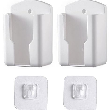 Set mit 2 Fernbedienungshaltern, selbstklebende Wandhalterung für Handy-, Klimaanlagen-/TV-Fernbedienungshalter, Mini-Wandaufbewahrungsbox