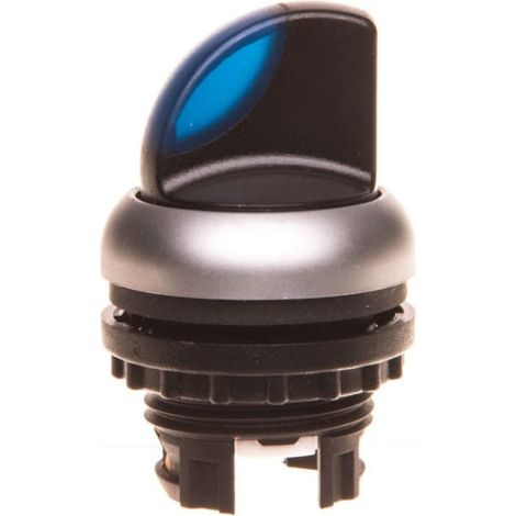 Interruptor de accionamiento de 2 posiciones azul con retroiluminación, autorretorno M22-WLK-B 216820