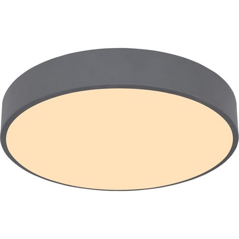 Globo Tartarus Plafonnier encastré LED graphite à intensité variable 3000 K avec télécommande