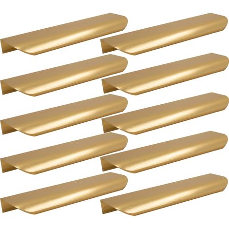 10 x Möbelkantengriff 350 mm gold (1/5)