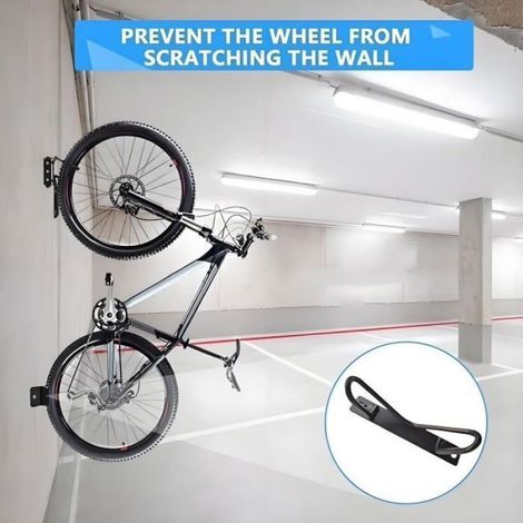 Support mural réglable pour vélos, étagère de rangement verticale pivotante, convient à une utilisation intérieure et au garage, co (1/5)