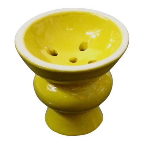 Narghilè per Shisha in ceramica grande giallo