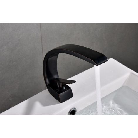 Waschtischarmatur, Waschbeckenarmatur, Mischbatterie, modernes und elegantes geschwungenes Design