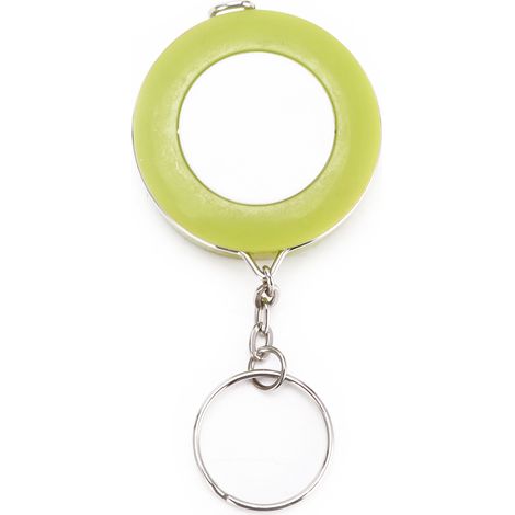 Mètre ruban souple, mini, coloré, rétractable, en forme de porte-clés, pour la couture, la confection de vêtements et le tricot (vert) (1/5)