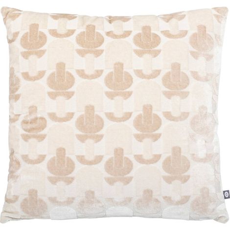 Coussin Luna jacquard velours lin 40x40cm - Atmosphera créateur d'intérieur