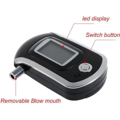 Éthylotest Testeur d'Alcool Professionnel Numérique - Alcootest Électronique Portable - Ecran LCD - Digital Breath - Indication d (1/4)