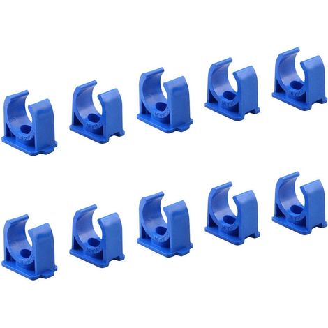10PCS 20mm U Type Colliers de Tuyau Conduit Raccords Bleu (1/4)