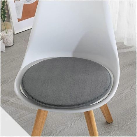 Lot de 4 coussins de chaise ronds, coussins d'assise en mousse à mémoire de forme, antidérapants, adaptés à la salle à manger, au bureau et aux tabourets de bar. (1/5)