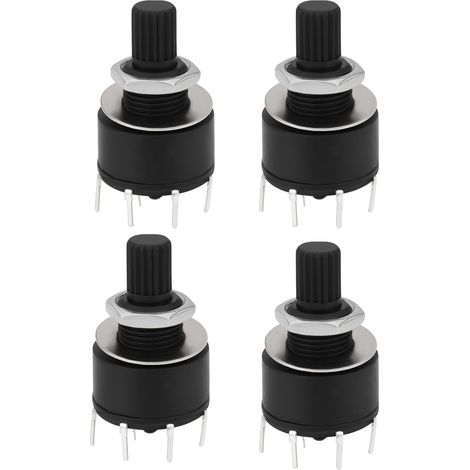 Interrupteur Rotatif 2 Pôles 3 Positions - Lot de 4 - Plastique Noir 16mm - IP66 - Pour Équipement Électrique (1/5)