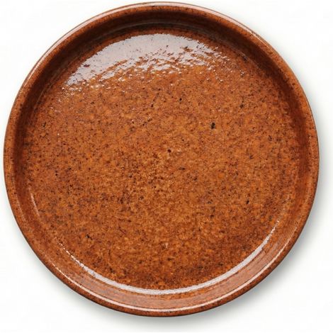 Provencelia Keramik-Untersetzer für Blumentöpfe Ø 16 cm – Herbstorange – glasiert, frostbeständig & handgefertigt (1/2)