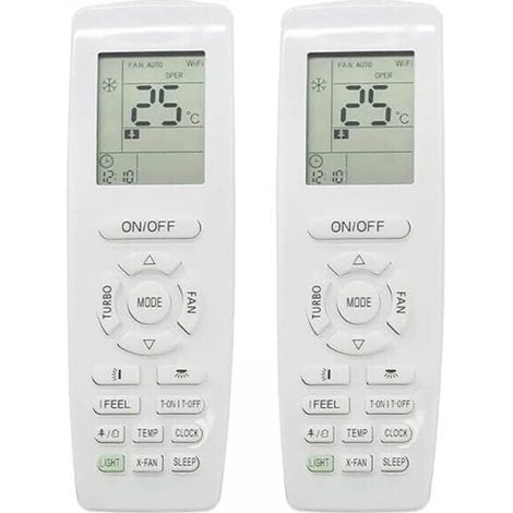 (2PCS) télécommandes de climatiseur , pour fonction de chauffage et de refroidissement, télécommande de remplacement
