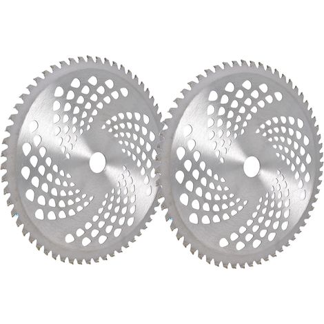10 x 60T Lame di ricambio per decespugliatore con punta in carburo per decespugliatore, decespugliatore, decespugliatore con denti in acciaio (2 pezzi) (1/5)