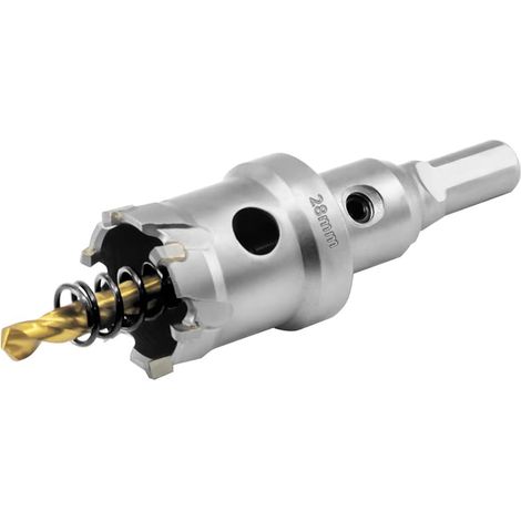 28mm Scie Cloche de TCT Carbure en Métal, Tungstène Foret Trépans pour Métal, l'acier inoxydable, fonte, fer, Aluminium, laiton et plastique (1/5)