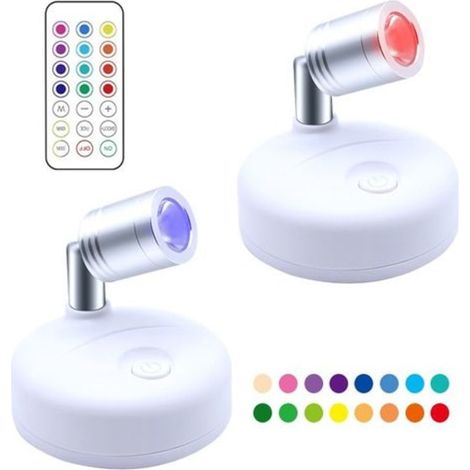 Petit projecteur, à piles, éclairage d'appoint avec télécommande (1/4)