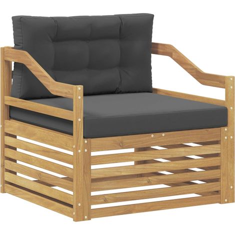 Maison Exclusive - Outdoor-Sofa Weiß und Anthrazit