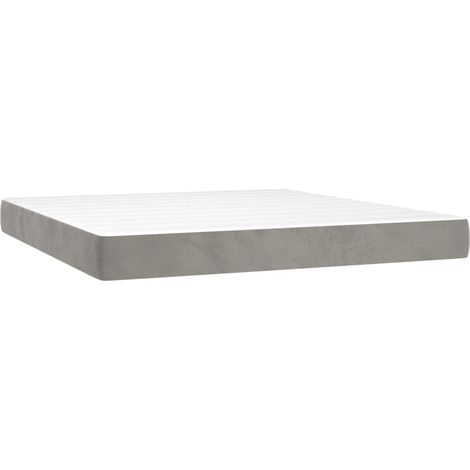 Maison Exclusive - Materasso a Molle Insacchettate Rigidità Media Grigio Chiaro 180x200x20 cm in Velluto