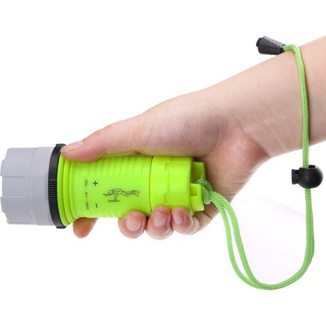 Lampe torche de plongée 1800 lm, étanche, forte lumière LED pour plongée sous-marine (1/5)