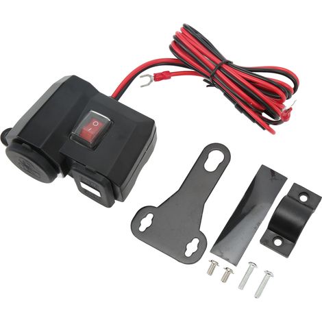 Chargeur USB Double pour Moto 12V Étanche avec Prise Allume-Cigare et Voltmètre Numérique (1/5)