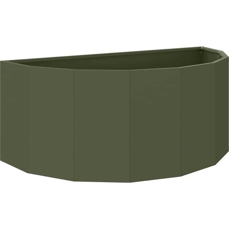 Maison Exclusive - Fioriera Verde oliva 90 x 45 x 35 cm Acciaio