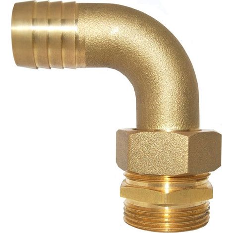 Attacco 3 pezzi gomito ottone 26X34 tubo diam. 25 mm BOUTTÉ