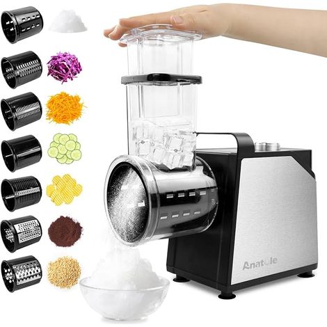 7 in 1 Electric Vegetable Cutter Cheese Grinder Ice Crusher 250W (1/5)