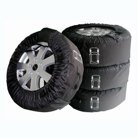 Set 4 Housses Pneus XL Profi - Polyester Robuste, Largeur 280 mm, Ø 76 cm (1/3)