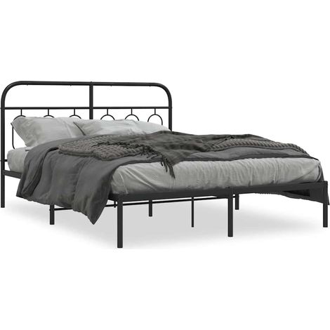 Maison Exclusive - Estructura cama sin colchón con cabecero metal